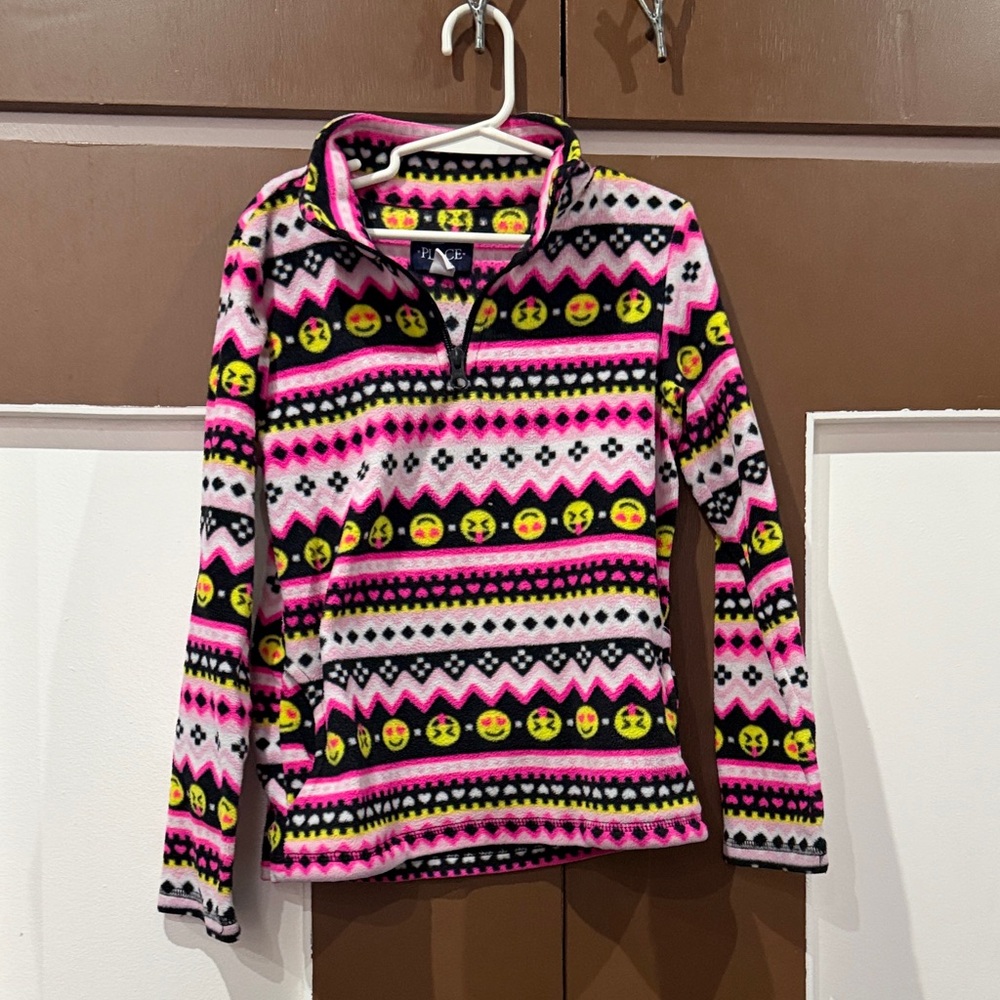 The Children's Place Pink and Yellow Fleece Pullover